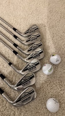 Cobra King MIM Tour, Toller Eisensatz 4-PW, Arccos-Sensoren KBS S-Taper Lite