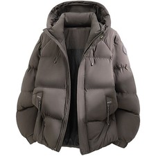 Men's new hooded thick warm workwear casual warm cotton jacket