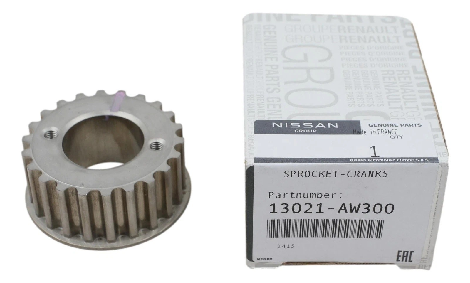 Pignon de vilebrequin 13021AW300 pour le remplacement de kit distribution Renault Trafic II