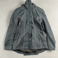 Kerrits Jacket Womens Medium Gray Full Zip Equestrian Barn Hooded Outdoor
