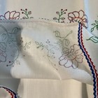 Vintage Paint Embroidered Pillowcases Pair Queen 19x31 Floral ric rak edge 93 — photo 7