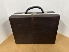 Vintage 24 Cassette Tape Carry Case Storage Holder Brown