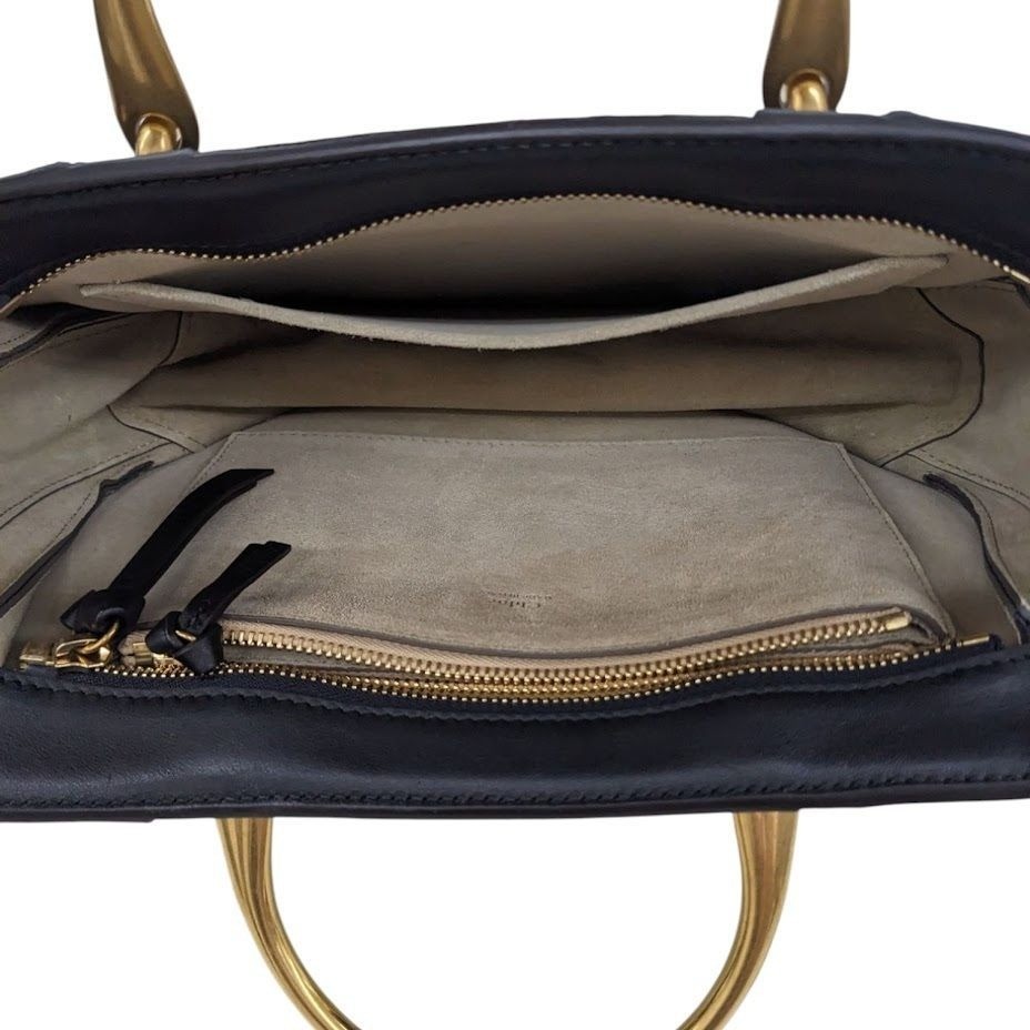 Chloe Pixie Navy Suede Leather Shoulder Bag Cross… - image 9