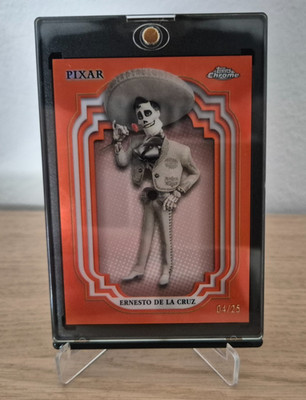 Topps Disney Chrome 2024 Ernesto de la Cruz 04/25 Orange Refractor