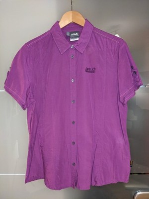 Jack Wolfskin Bluse Lila m. Biobaumwolle Gr. L (42/44) 