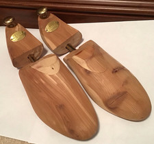 Harrod  s by Dunkelman London Vintage Cedar Wooden Shoe Trees Sz Large 11.75"L