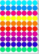 Dot Sticker 2100 Pcs 3/4" Blank Garage Sale Price Stickers Circle Sticker  s C...