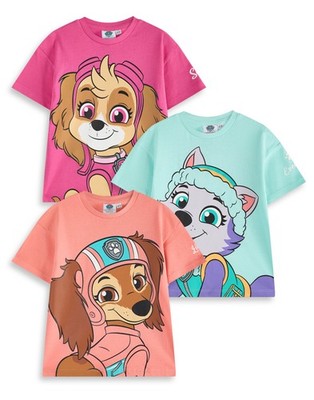 Paw Patrol Mehrfarbig Skye, Everest & Liberty Mehrerpack mit 3 kurzärmeligen T-S