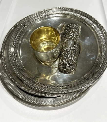 Wallace international Sterling Silver Flatware plates cup butter 31 once scrap