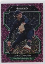 2022 Panini Prizm Draft Picks Neon Pink Velocity Prizm Jake Madden #PDP118 03j5