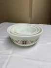 Vintage Pyrex Town and Country Nesting Mixing Bowls Set of 3    401, 402 and 403