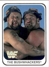 card wwf wrestling merlin 1991 # 126 the bushwhackers