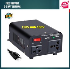 500W US to Japan Voltage Converter 120V to 100V Step down Transformer for Japane