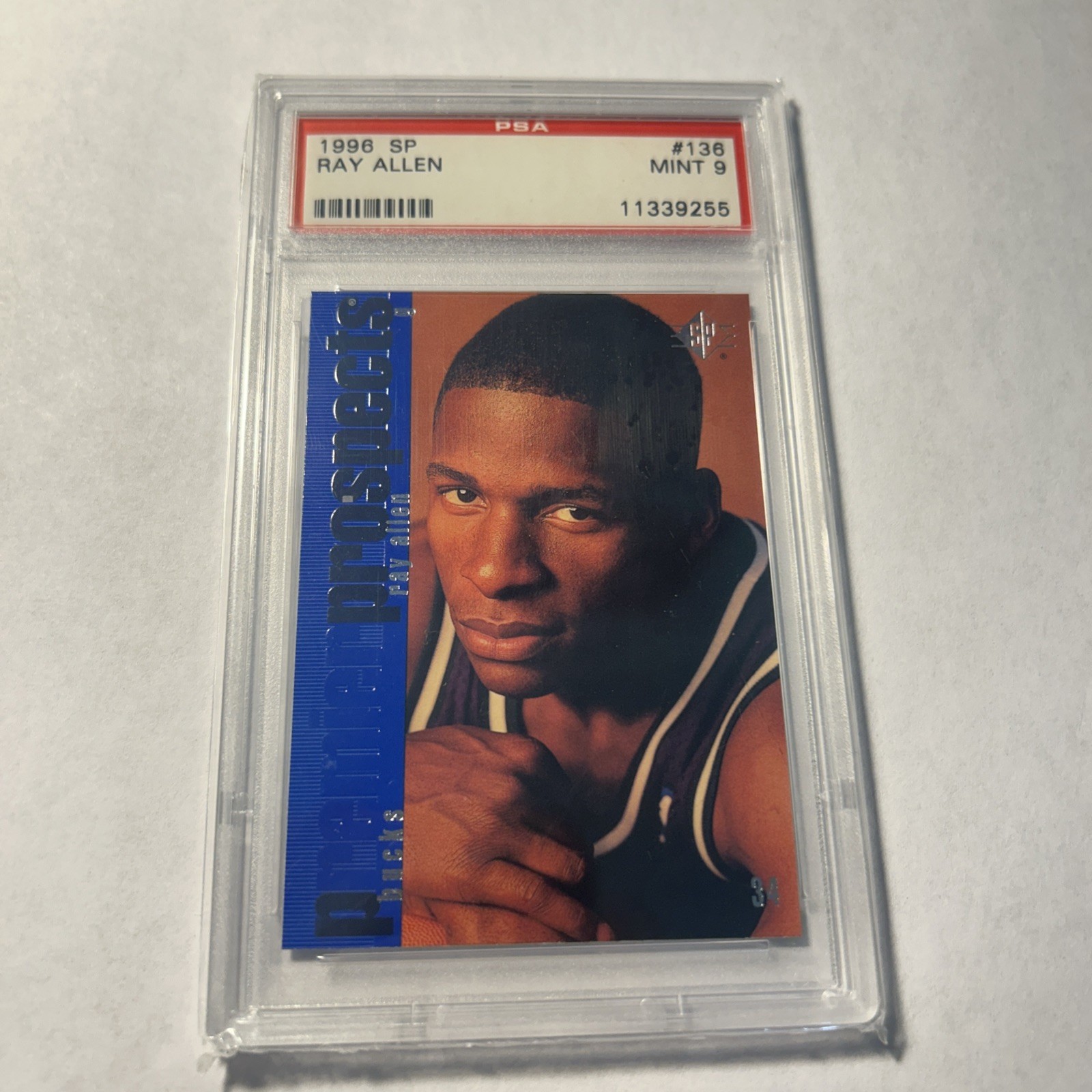 Ray Allen (RC) 1996 Upper Deck SP #136. PSA 9