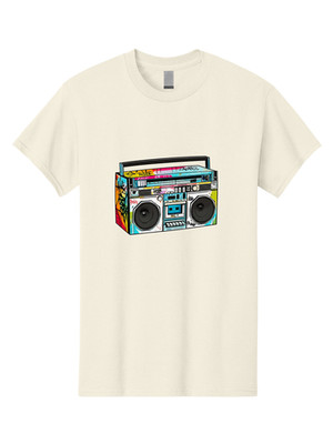 Boombox-3 Mens Graphic Tee, 100% Cotton, Casual Summer Wear