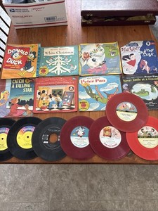 Walt Disney Peter Pan Golden Children Record Lot of Fifteen 45 RPM Mickey Donald