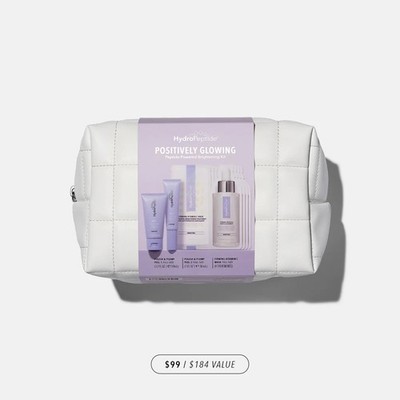 HydroPeptide Positively Glowing Kit Polish Plump Face Peel Vitamin C Mask