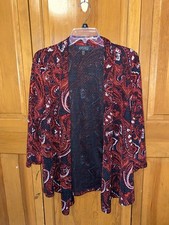 Kasper Paisley Open Front Cardigan Jacket SMALL