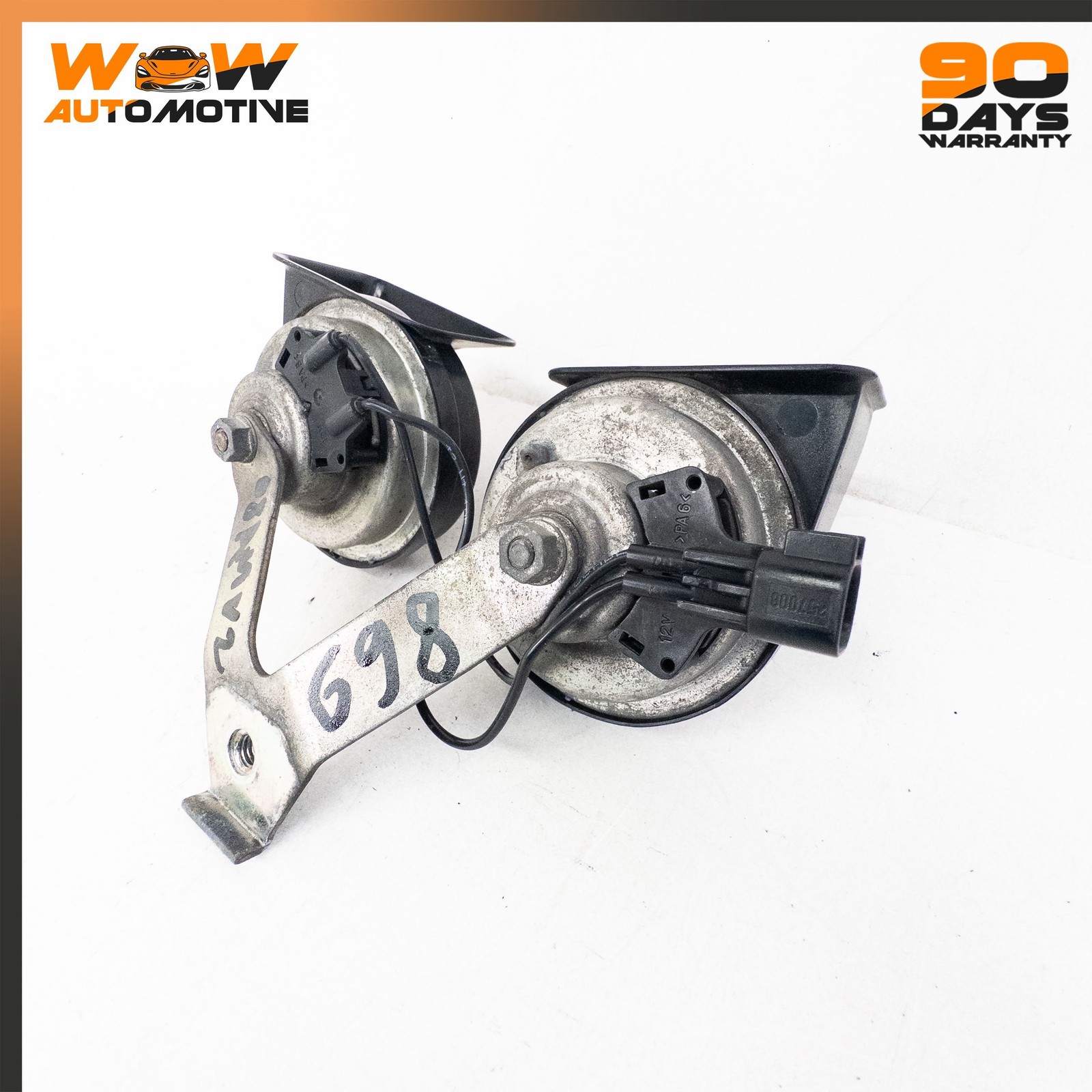 05-19 ASTON MARTIN V8 VANTAGE DB9 LOW HIGH DUAL TONE NOTE HORN SIGNAL BRACKET OE