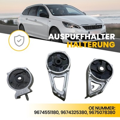 3x Halter Auspuffhalterung Schalldämpfer Satz für Peugeot 308 408 Citroën C4 C5