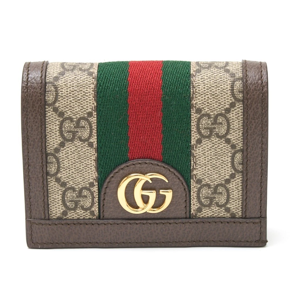 Étui à cartes GUCCI GG 523155 96IWG 8745 portefeuille porte monnaie GG Supreme cuir Be