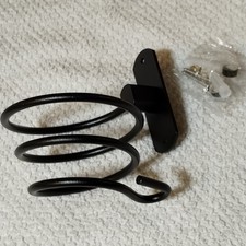 Bathroom Hair Dryer Holder Wall Mount Styling Tool Rack Organizer Aluminum Black