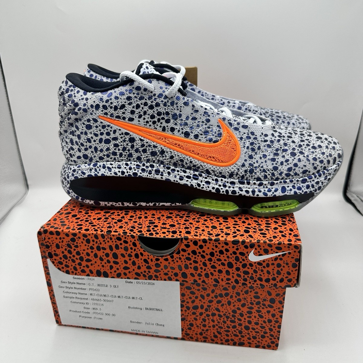 Size 9.5 Nike Air Zoom GT Hustle 3 Olympics Basketball Shoes