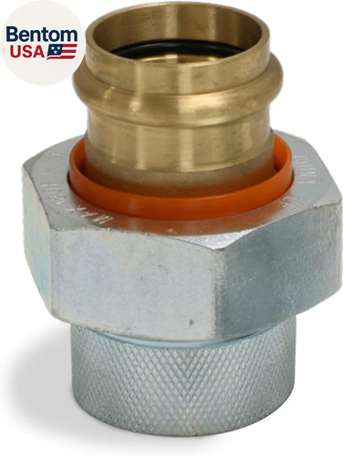 Dielectric Union Pipe Fittings 3/4 In. FIP X Press Lead-Free Galvanized Brass