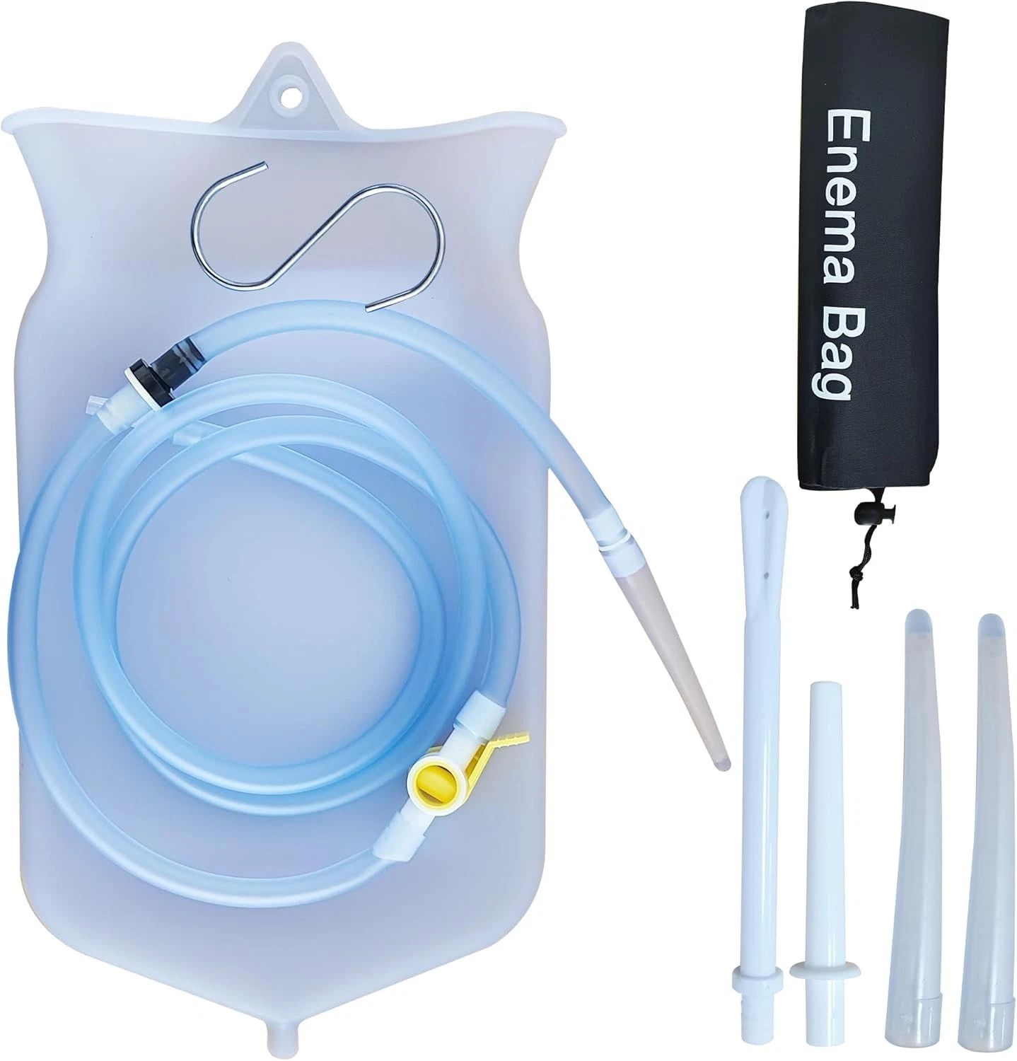 Clear Silicone Enema Bag Kit - 2 Quart Reusable Colon & Detox Care System
Opens in a new window or t