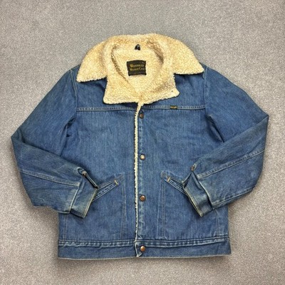 Wrangler Jeansjacke Erwachsene mittelblau Sherpa gefüttert hergestellt in den...