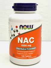 Now Foods NAC 1000 mg 120 Tablets Cellular Health Free Radical Protection