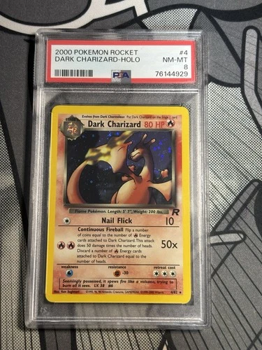 2000 Pokemon Rocket Dark Charizard Holo PSA 8 NM-MT #4