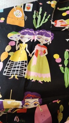 ALEXANDER HENRY Fabric Esperanza Frida Kahlo Folklorico De Leon Design 66'' X 42''
