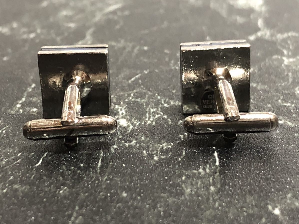 Versace Cufflinks Silver Medusa - Used with Box, Minor Scratches, Chips thumbnail 4