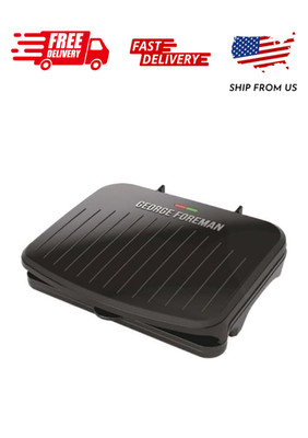 George Foreman Family-Size Grill & Panini Press, Nonstick Ceramic Coating, Fat-R