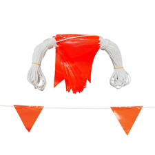 Safety Hivis Bunting - Bunting Red and White 30 Metre Roll High-Visibility Safet