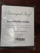 Biscayne Bay Decorative Box Spring Cover King & Cal King Size BROWN Luxury