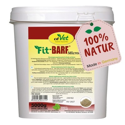 Fit-BARF MicroMineral 5kg für Hunde&Katzen - unterstützt im Fellwechsel