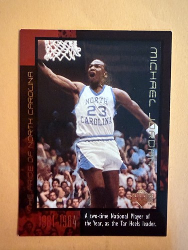 Michael Jordan 1999 Upper Deck Carrera Michael Jordan #9 Orgullo de Carolina del Norte - Imagen 1 de 2