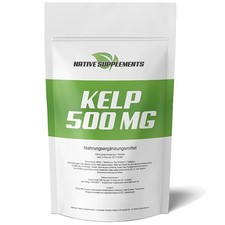 Kelp 500mg + Jod 150ug Komplex HOCHDOSIERT - Vitamin C B12 D3 K2 E Multivitamin