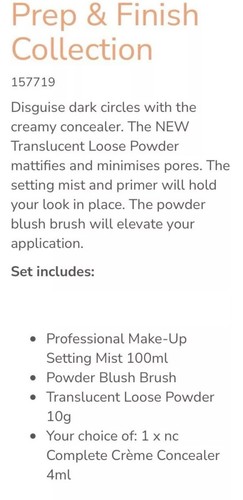4 Items Make-up Setting Mist Translucent Powder Brush Crème Concealer Loose - Bild 2 von 9