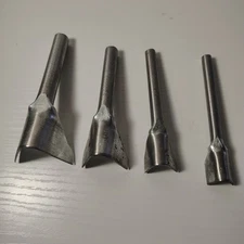 4 Pcs V Shape Leather Craft Half-Round Cutter Punch Strap Belt Wallet