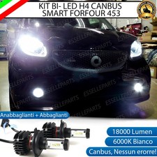 KIT LED H4 6000K CANBUS XENON 18000 LM LUMEN REALI SMART FORFOUR 453 NO AVARIA