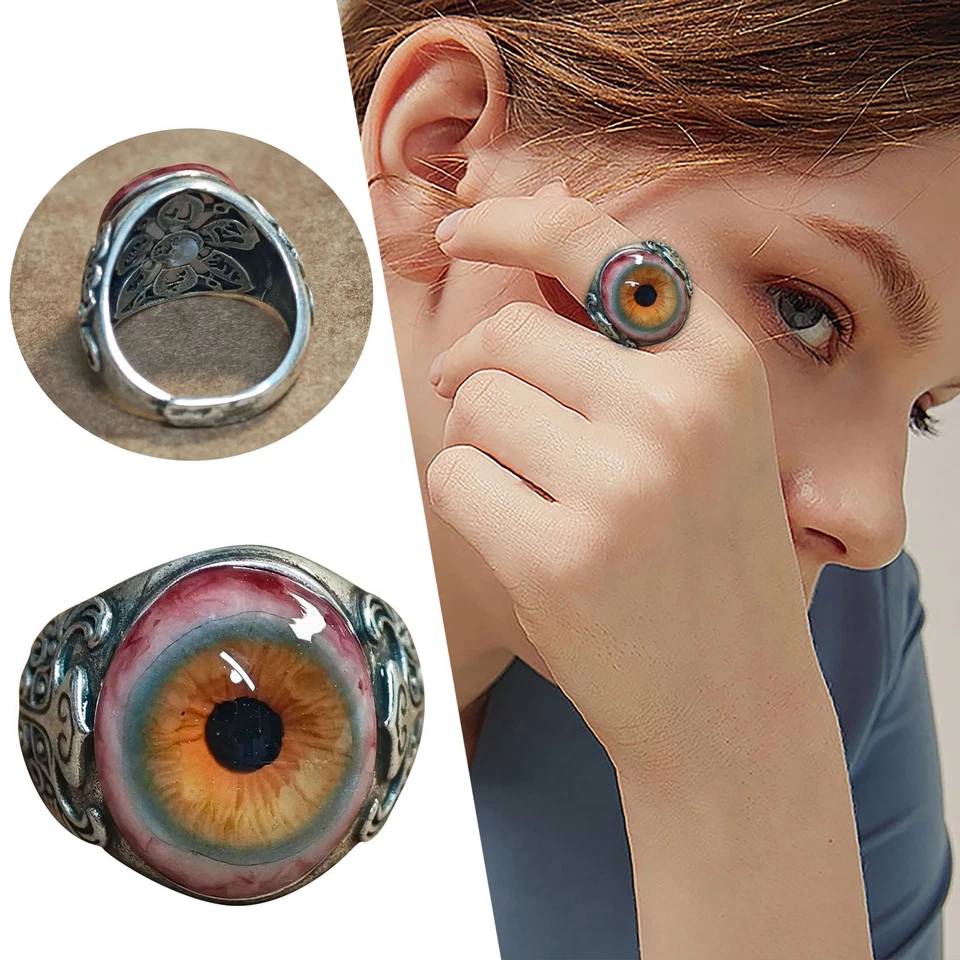 Adjustable Dark Lore Rings Eye Of The Curtain Ring Eyeball Design Rings Gifts - Image 3 of 4
