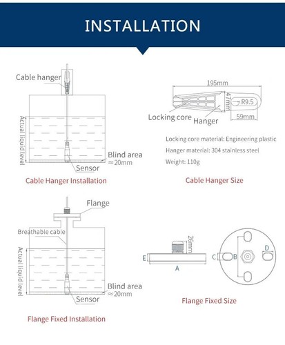 RS485 Digital Water Tank Level Sensor Oil Fuel Liquid Transmitter 4-20ma 0-5m - Picture 11 of 12