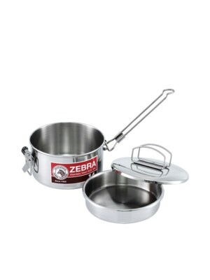 Zebra Stainless Steel Food Box and Pan with Insert Tray & Snap on