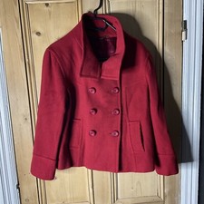 Womens Red Linea Beautiful Jacket Size 16 - 80% Wool
