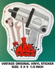 MAC TOOLS - VINTAGE ORIGINAL VINYL DECAL STICKER - AUTOMOTIVE