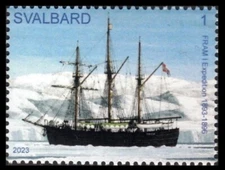SVALBARD SPITSBERGEN 2023 SHIP FRAM I NANSEN POLAR EXPEDITION MNH LOCAL STAMPS