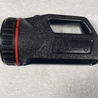 Lampe Torche Vintage Coleman X Marlboro – Plastique Noir – 4 Piles D – Fonctionne Nickel !